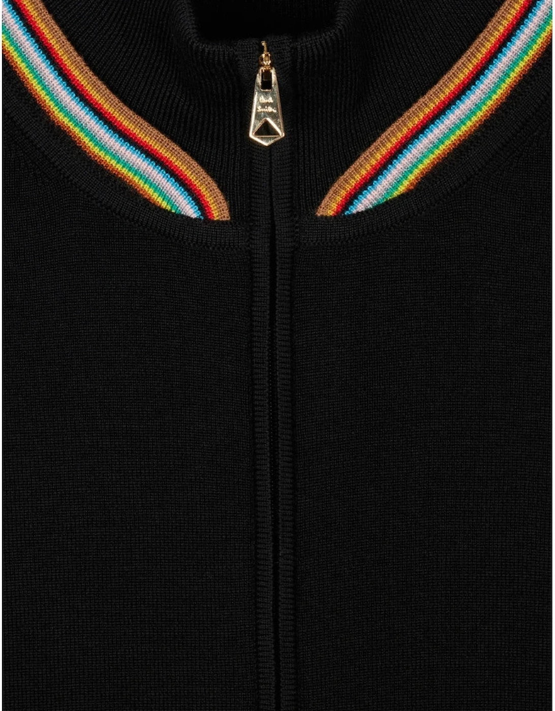 Zip Through Cardigan 79 BLACK