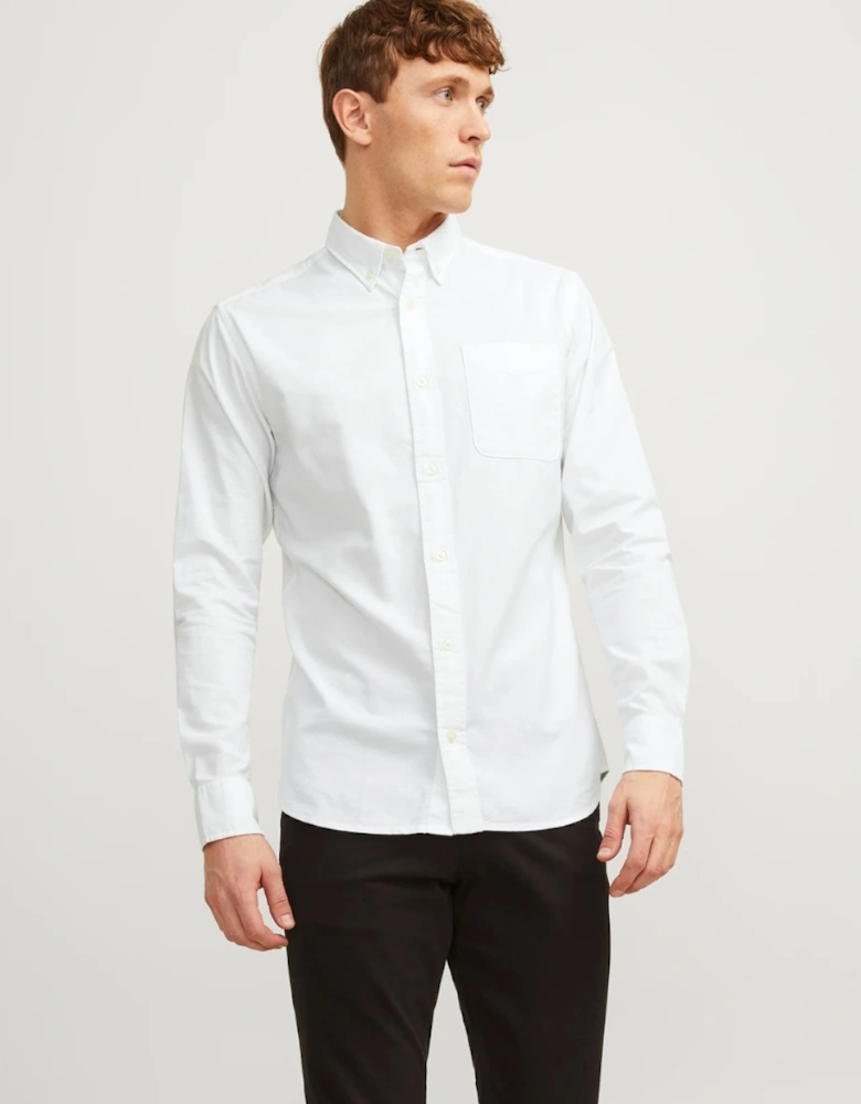 Premium Brook Oxford Long Sleeve Shirt White