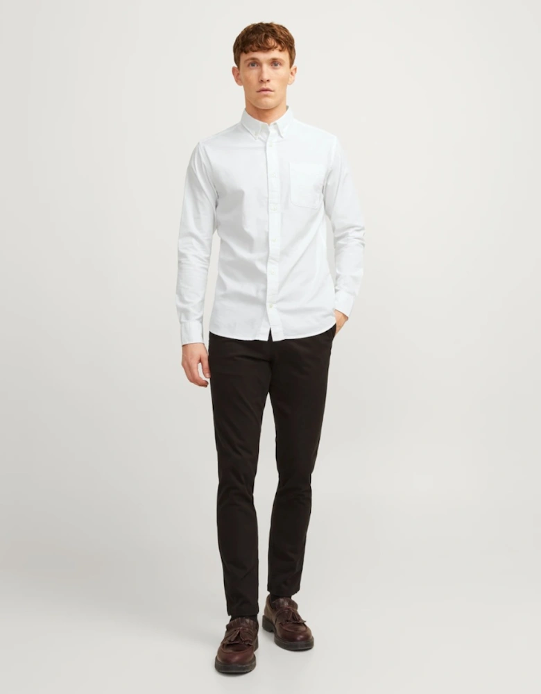 Premium Brook Oxford Long Sleeve Shirt White