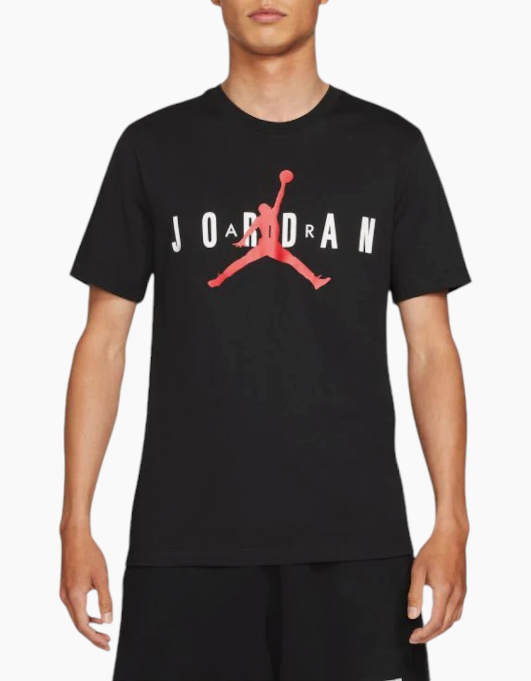 Nike NIKE AIR JORDAN Mens Crew Neck T Shirts Athletic Cotton Summer Retro Casual Tee - Black