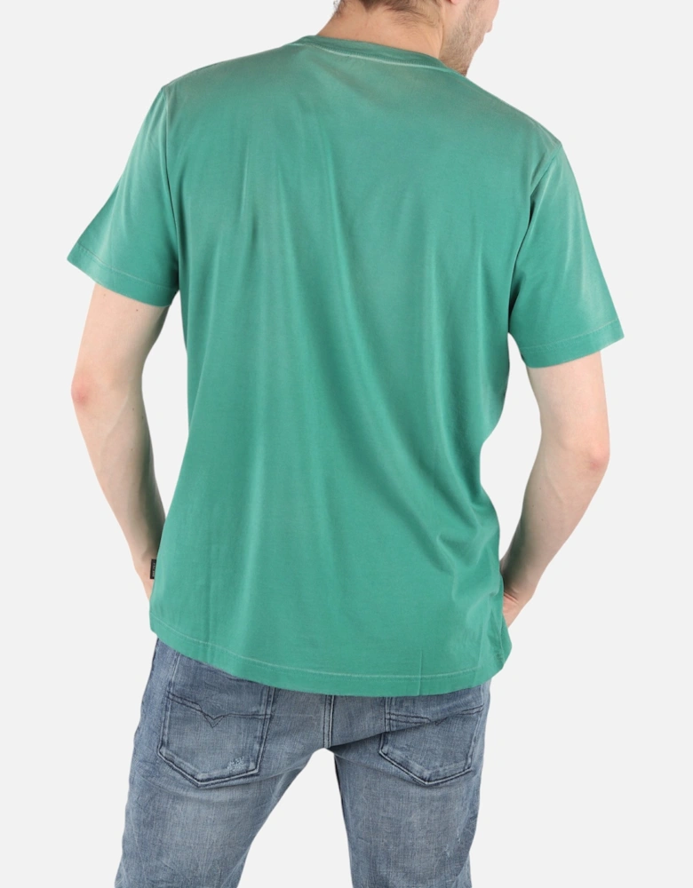 T JOE ST 0BARK 5HB Mens T-shirt Crew Neck Printed Casual Summer Green Tee