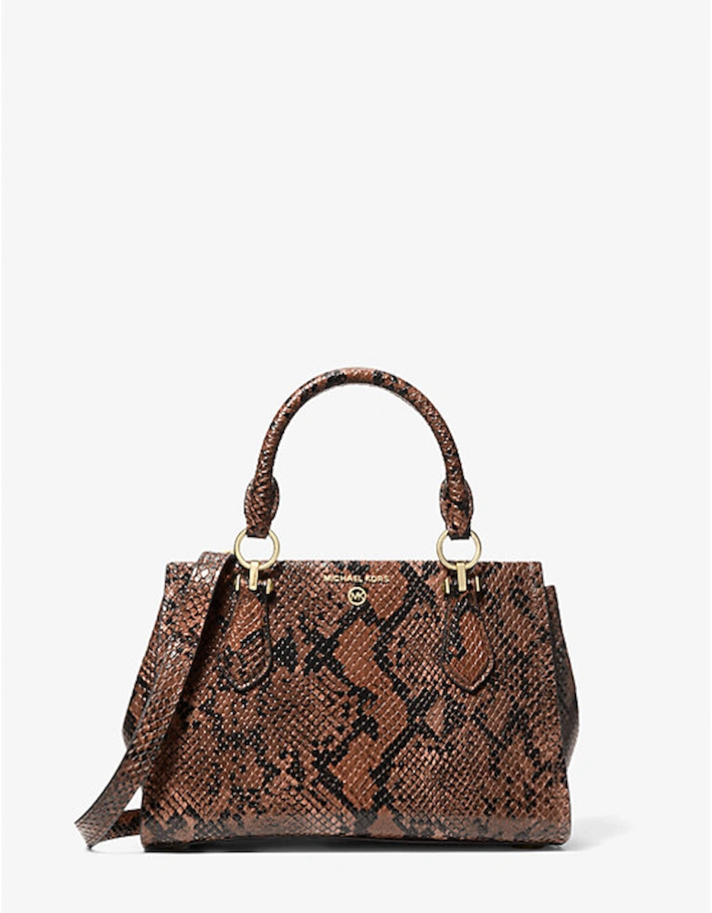 Marilyn Small Snake Embossed Leather Crossbody Bag