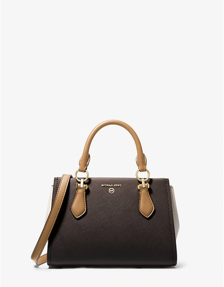 Marilyn Small Color-Block Saffiano Leather Crossbody Bag