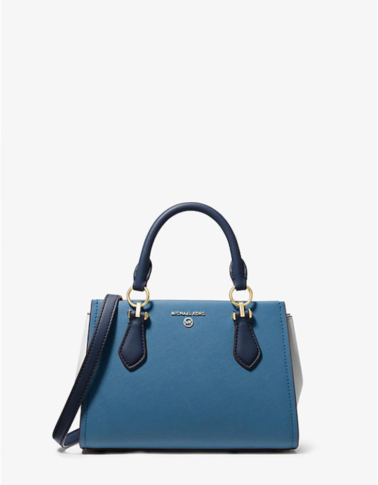 Marilyn Small Color-Block Saffiano Leather Crossbody Bag