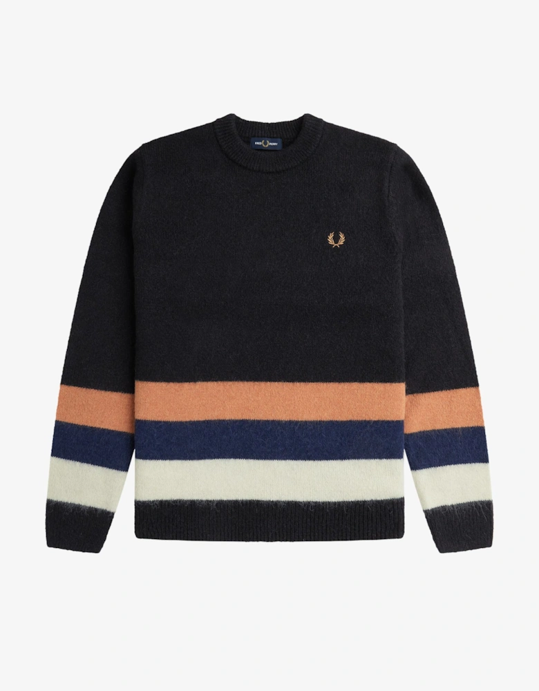 Alpaca Stripe Sweater Black/Multi