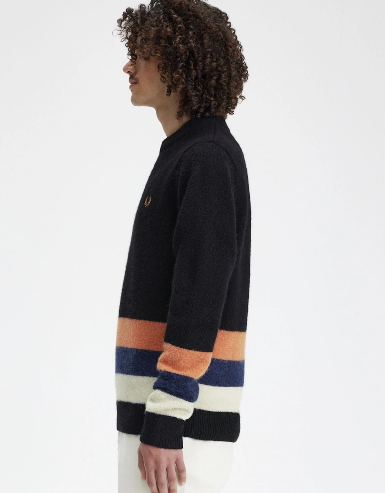 Alpaca Stripe Sweater Black/Multi