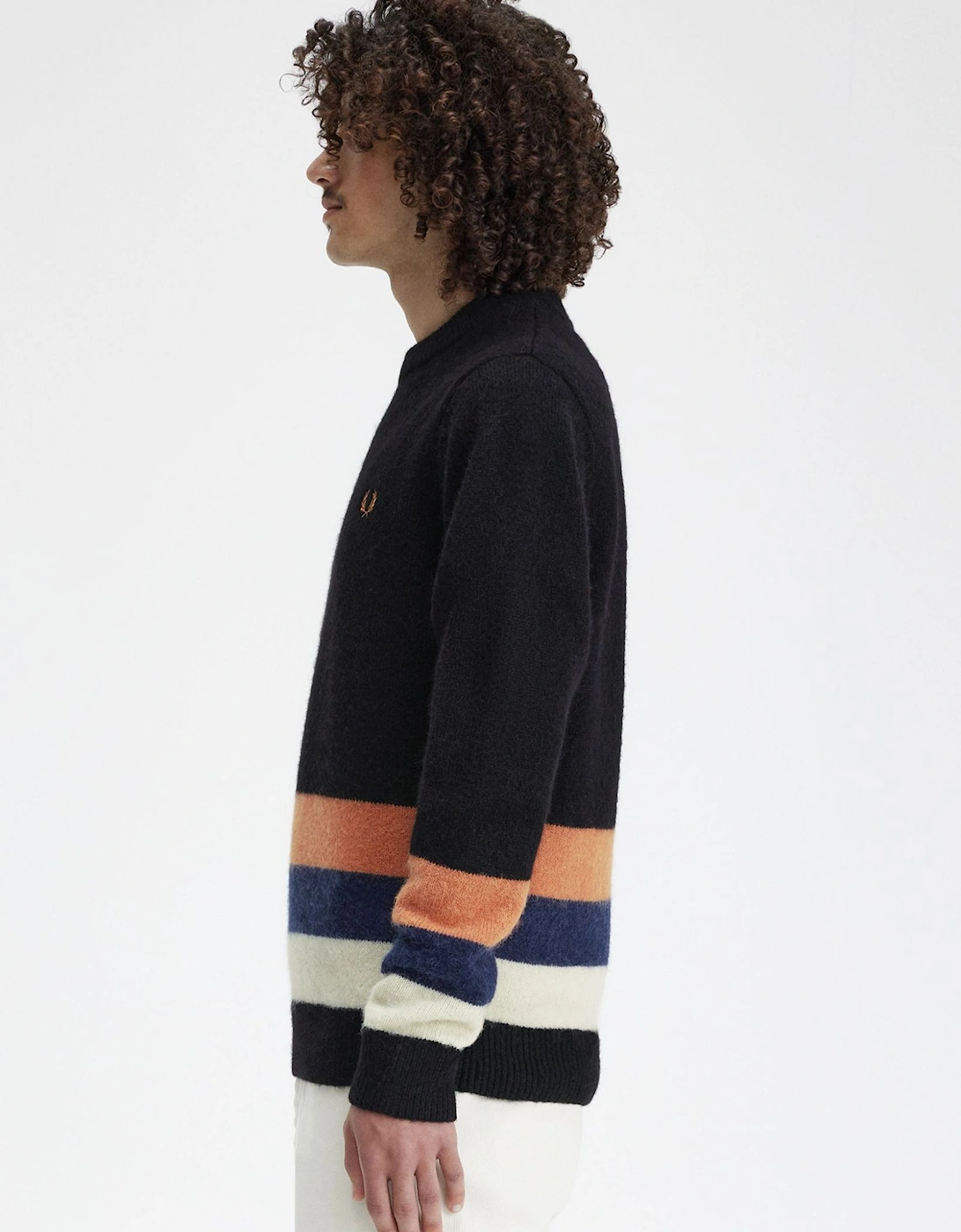 Alpaca Stripe Sweater Black/Multi