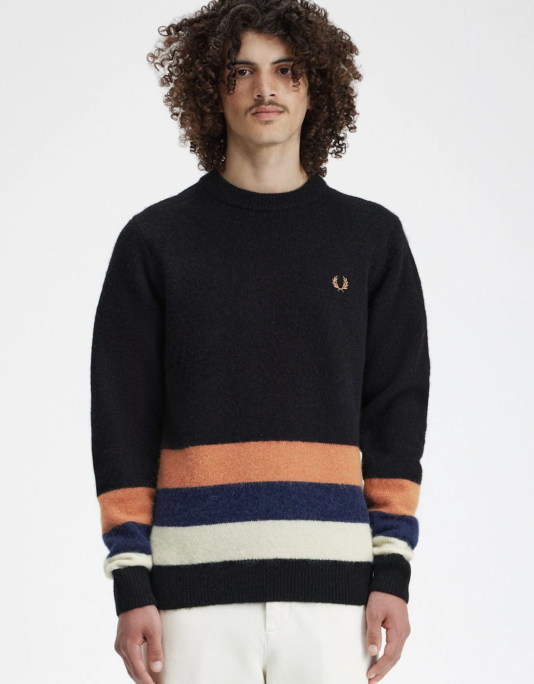 Alpaca Stripe Sweater Black/Multi