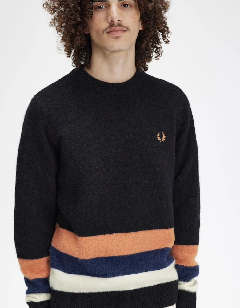 Alpaca Stripe Sweater Black/Multi