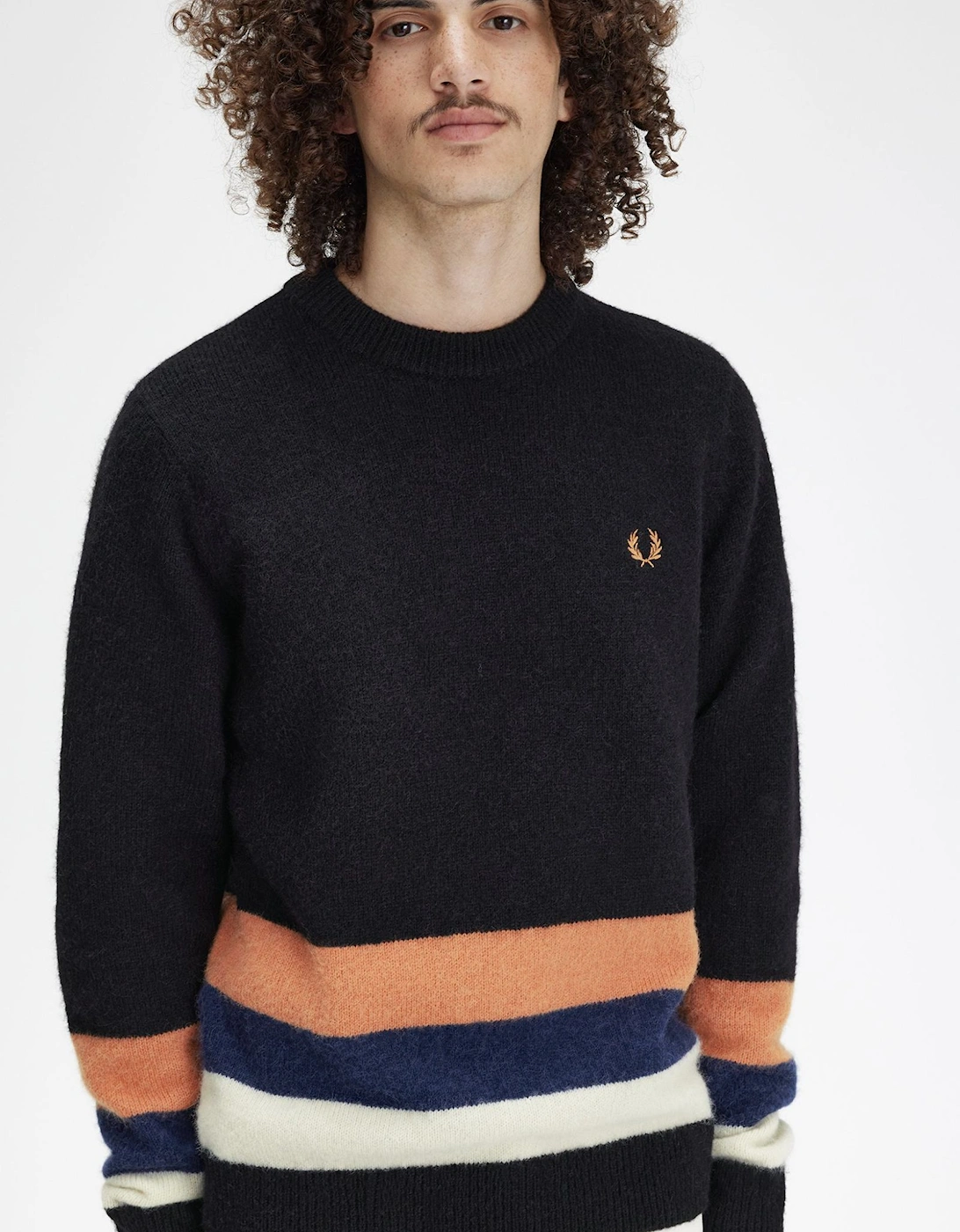 Alpaca Stripe Sweater Black/Multi