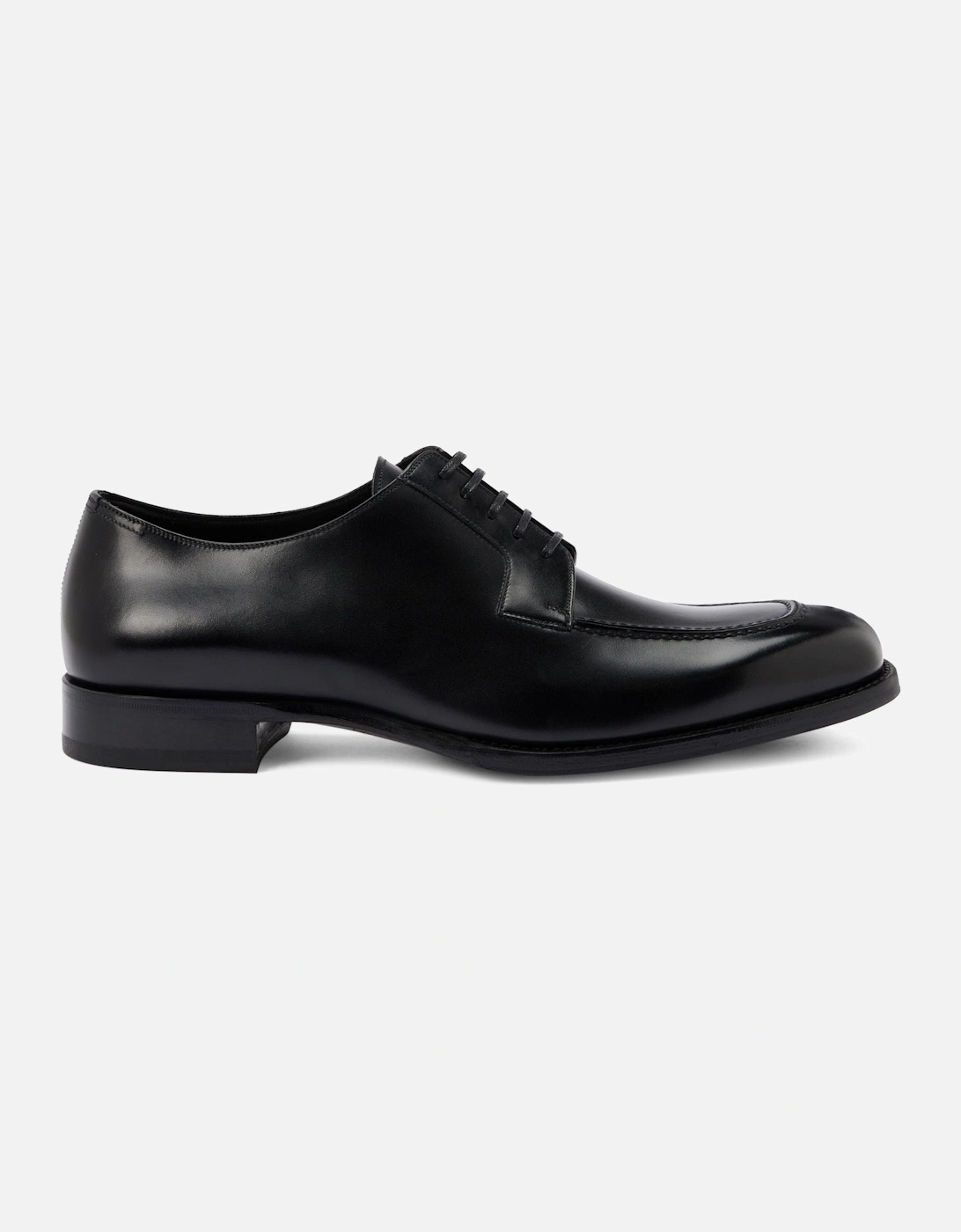 Burnished Leather Tudor Lace Up Shoes Black, 10 of 9