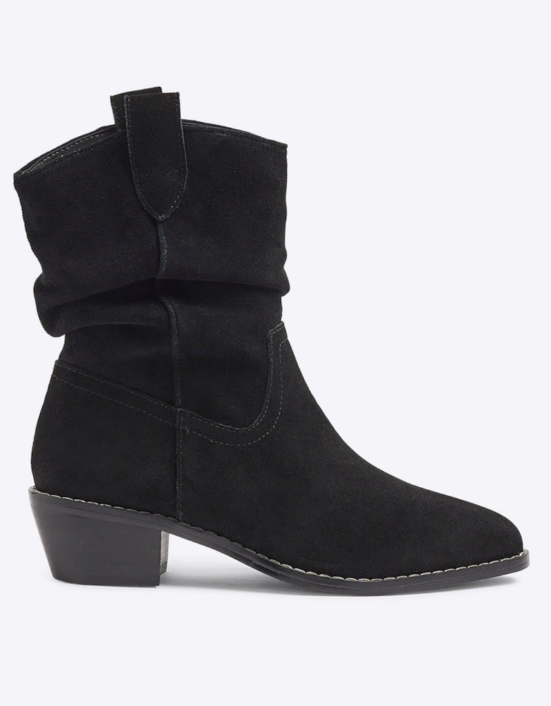 Slouch Western Boot - Black