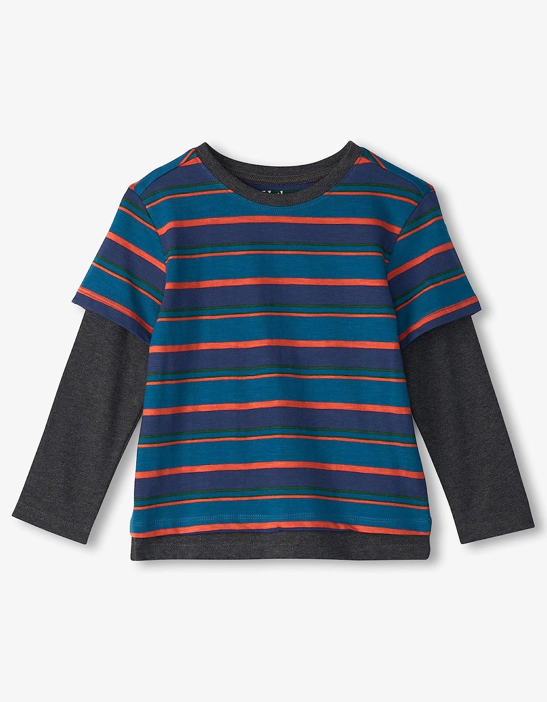 Boys Stripe 2 In 1 Long Sleeve T-Shirt - Multi, 3 of 2