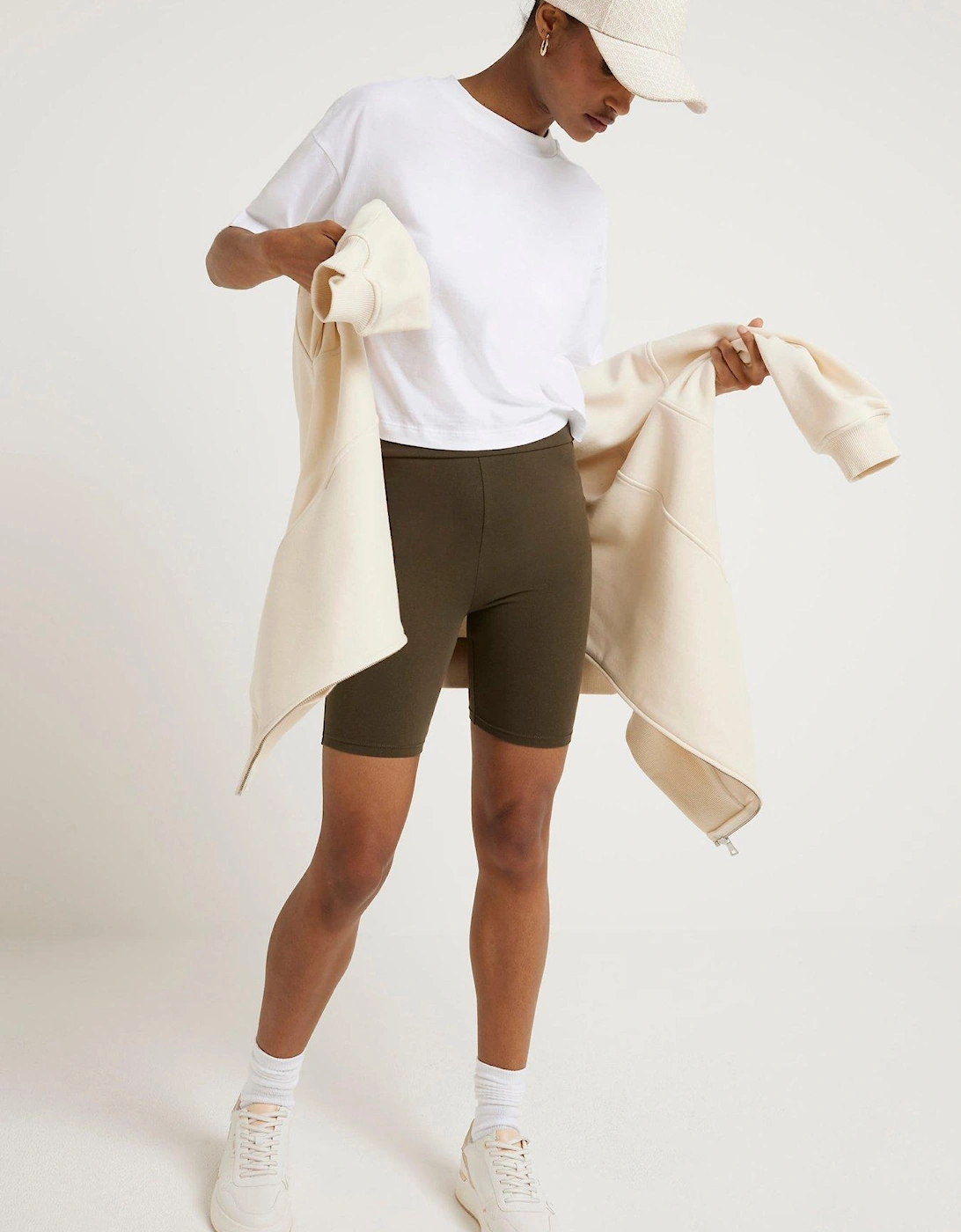 High Waist Cycling Short - Khaki