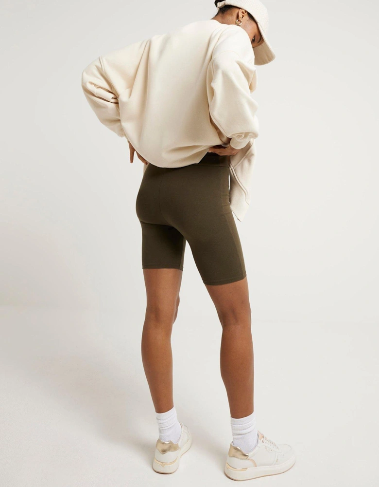 High Waist Cycling Short - Khaki