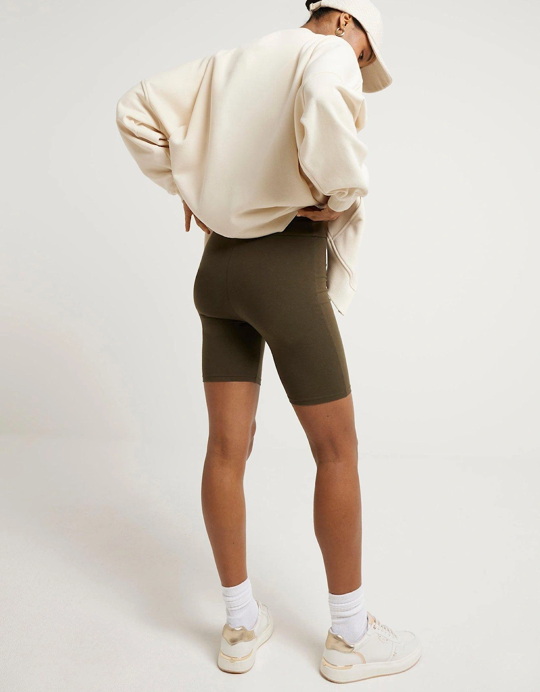 High Waist Cycling Short - Khaki