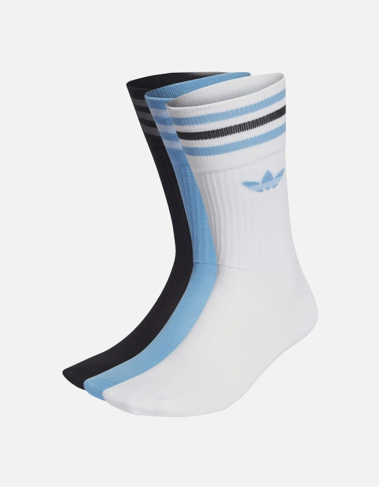 3-Pack Solid Crew Socks