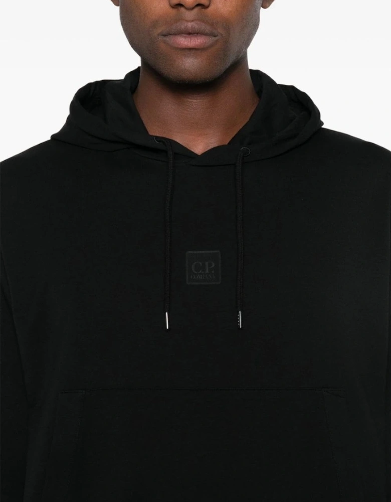 Metropolis Series Stretch Fleece Hooded Sweatshirt Logo Black