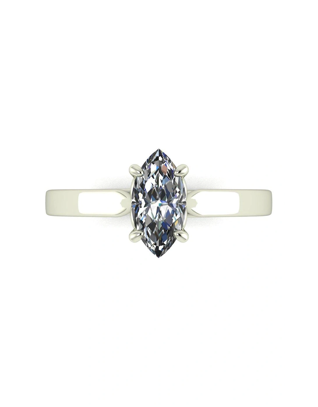 Lady Lynsey L 'Amour 9ct White Gold 0.70ct Marquise Solitaire Ring