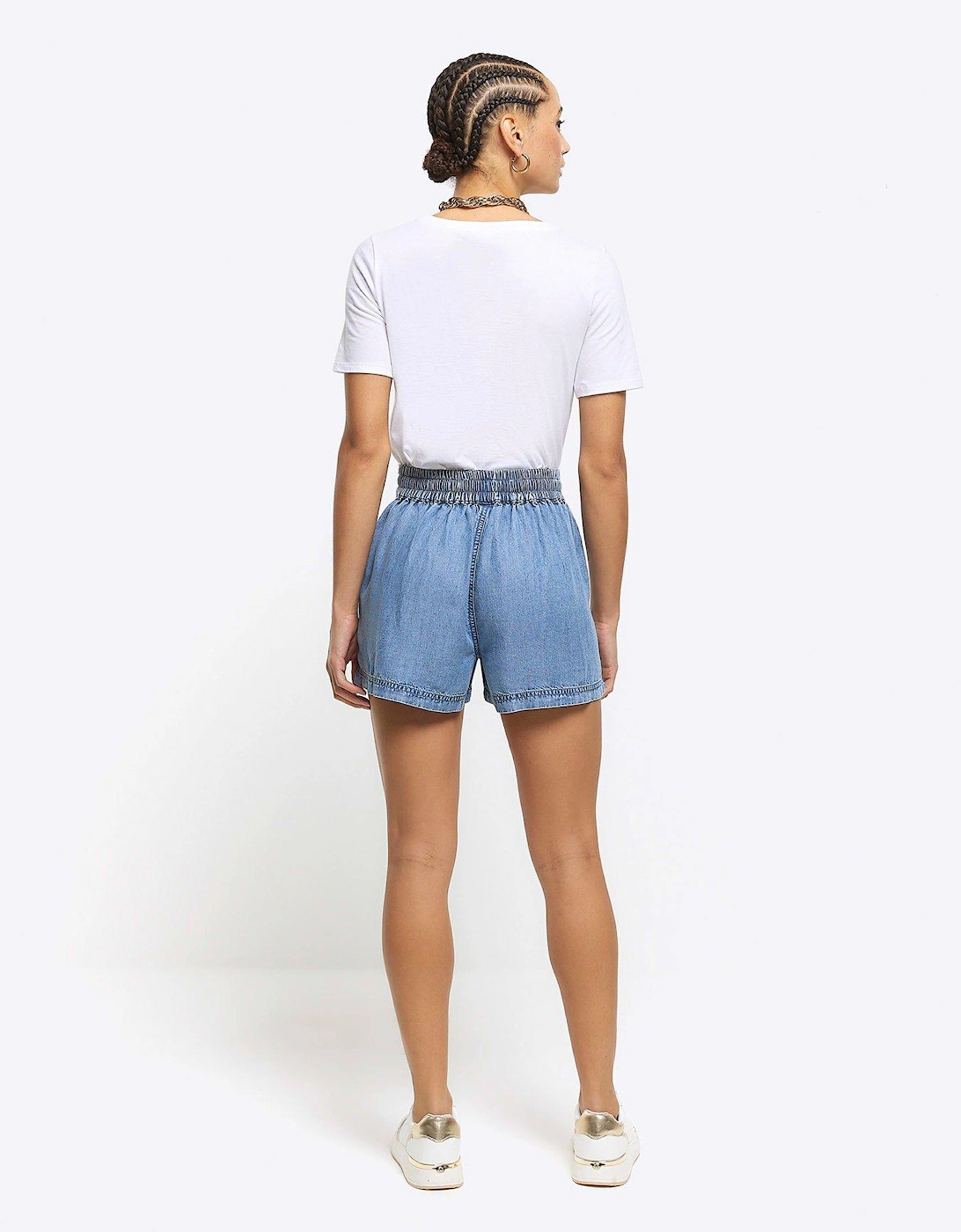 Relaxed Lyocell Shorts - Medium Denim