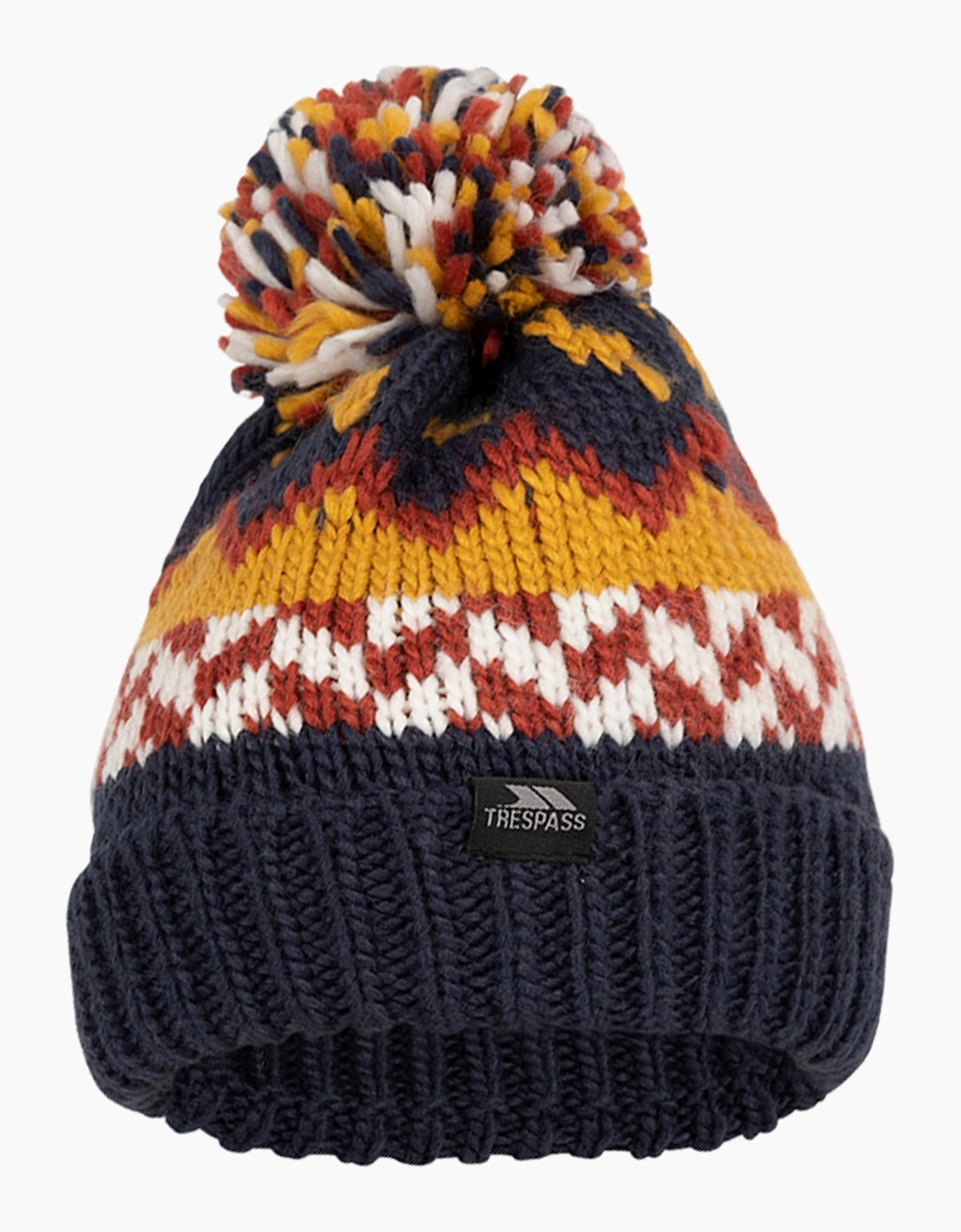Trespass Unisex Navy Honeybee Childrens/ Twiglet Chunky Knit Fleece Lined Hat - Size: 8 Years/9 Years/10 Years Kids