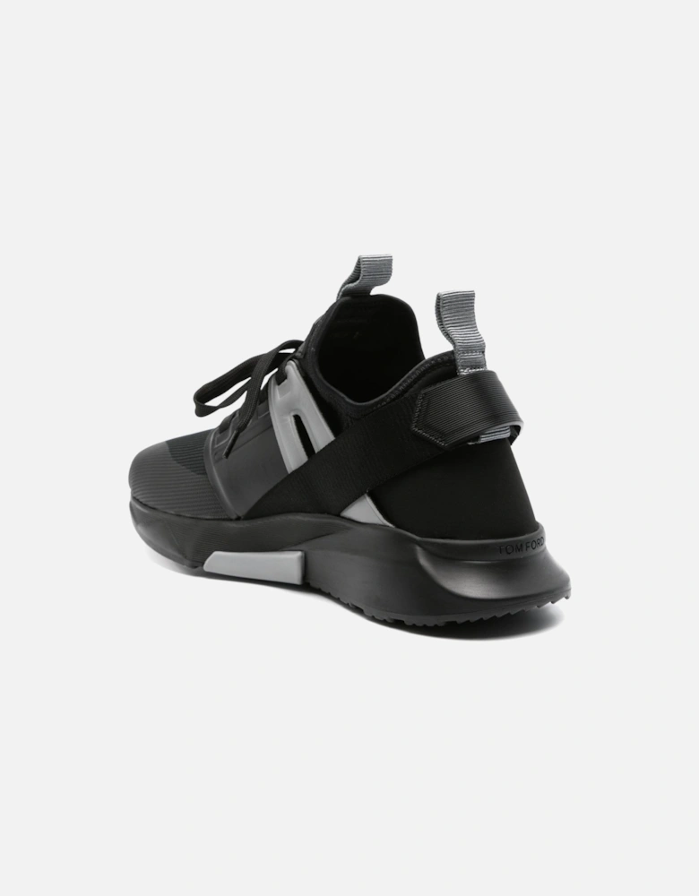 Jago Leather & Neoprene Sneakers Black