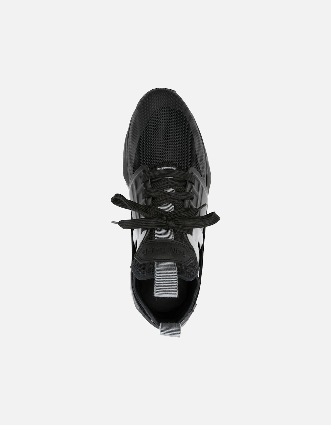 Jago Leather & Neoprene Sneakers Black