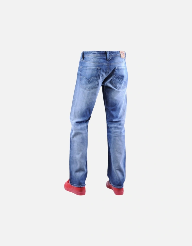 LARKEE R248D Mens Denim Jeans Distressed Regular Fit Straight Casual Pant