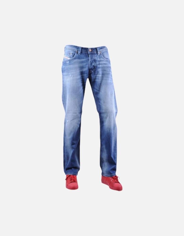 LARKEE R248D Mens Denim Jeans Distressed Regular Fit Straight Casual Pant