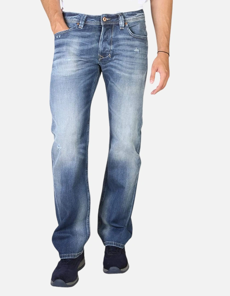 LARKEE R248D Mens Denim Jeans Distressed Regular Fit Straight Casual Pant