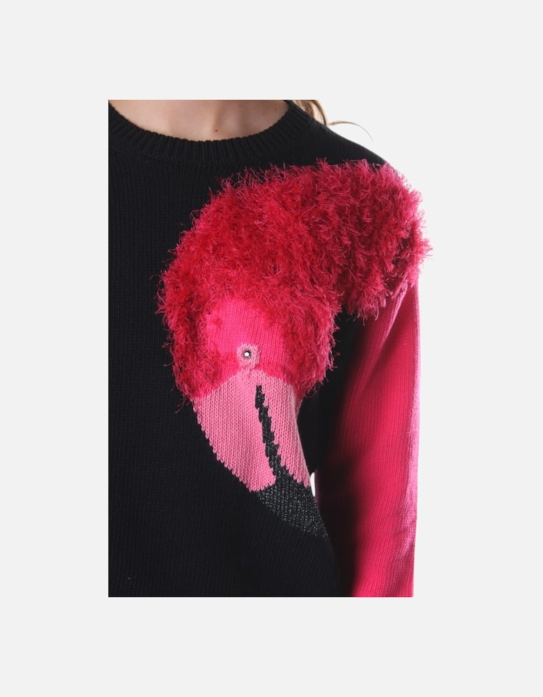 M FLAMY A FLAMINGO 0HANU Womens Sweatshirt Crew Neck Pullover Knit Jumper