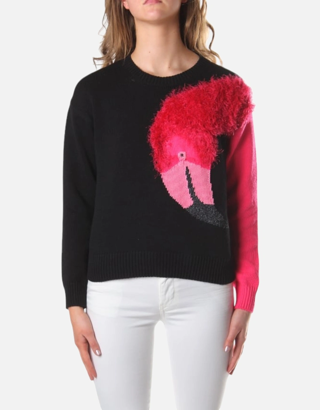 M FLAMY A FLAMINGO 0HANU Womens Sweatshirt Crew Neck Pullover Knit Jumper