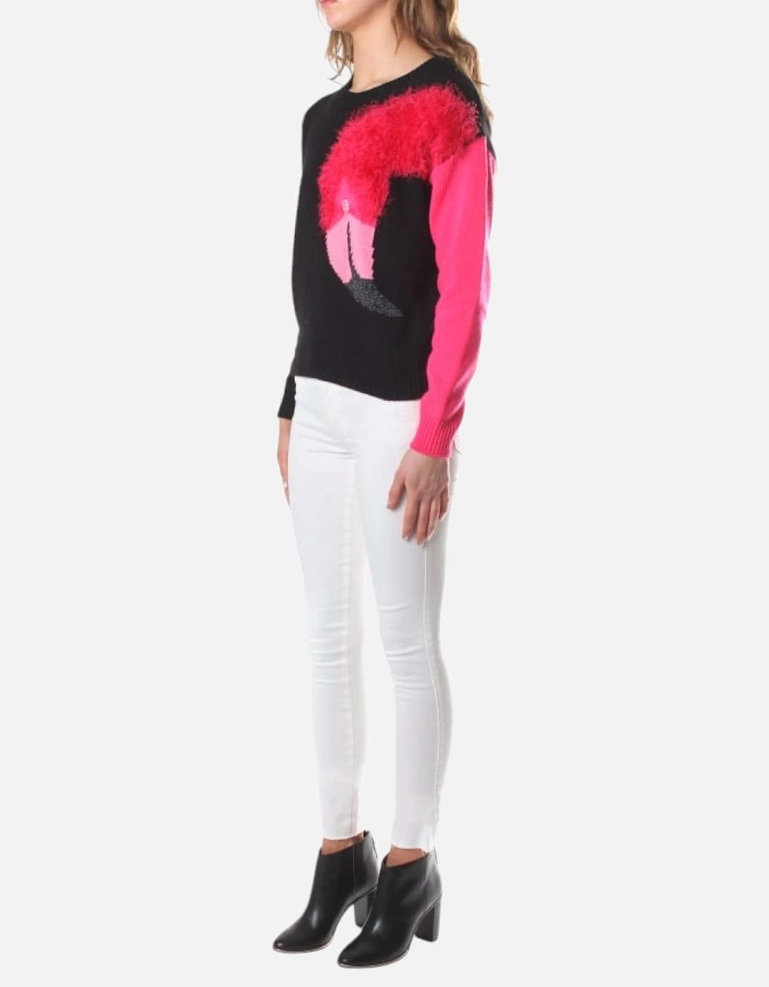 M FLAMY A FLAMINGO 0HANU Womens Sweatshirt Crew Neck Pullover Knit Jumper