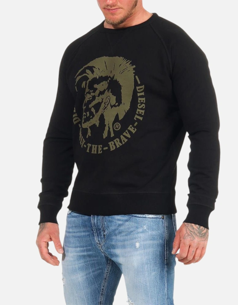 S Orestes Patch RIAEG Mens Sweatshirt Crew Neck Pullover Cotton Jumper