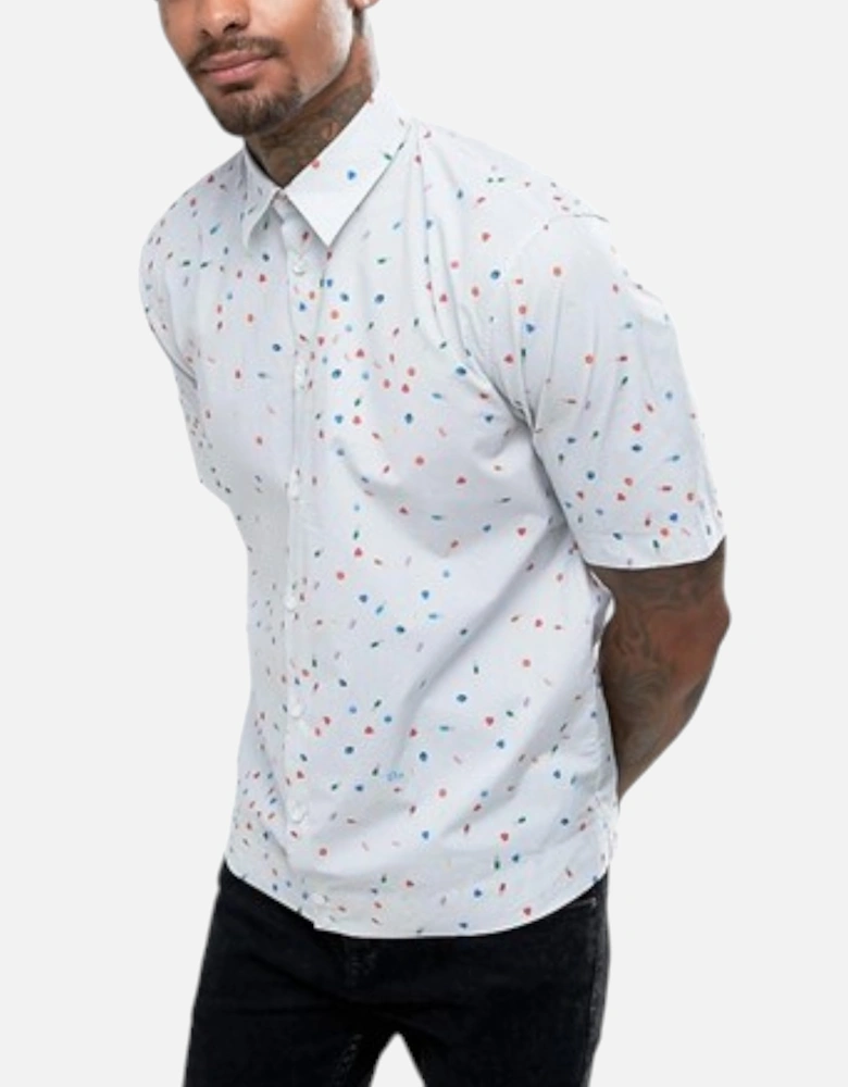 S ART 0PAQJ 99G Mens Shirt Short Sleeves Casual Summer Pill Print Shirts