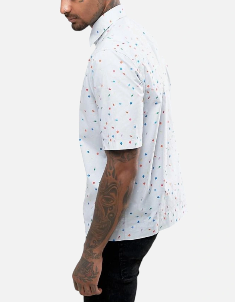 S ART 0PAQJ 99G Mens Shirt Short Sleeves Casual Summer Pill Print Shirts