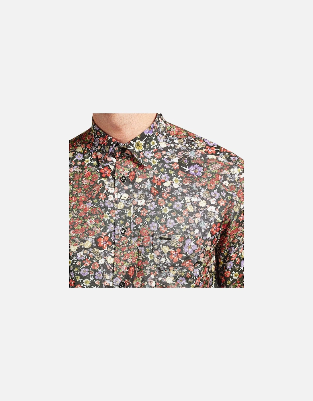 S NICO 0QAPZ 900 Mens Shirt Long Sleeve Casual Summer Cotton floral Shirt