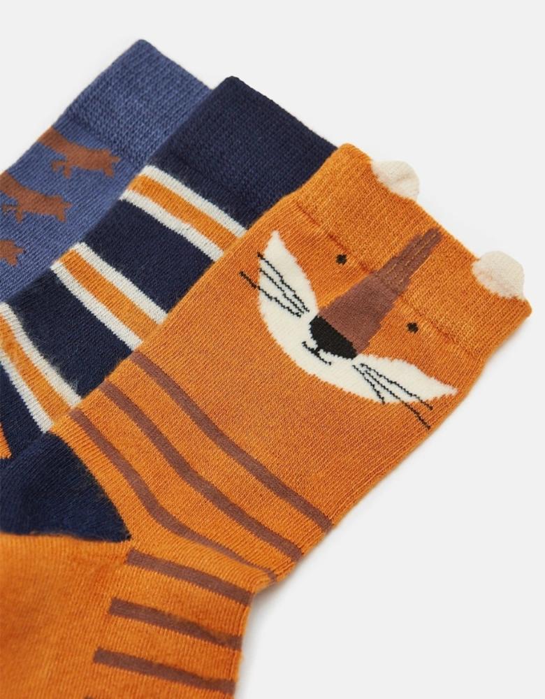 Boy's Eat Feet Socks Fox (3-pack)