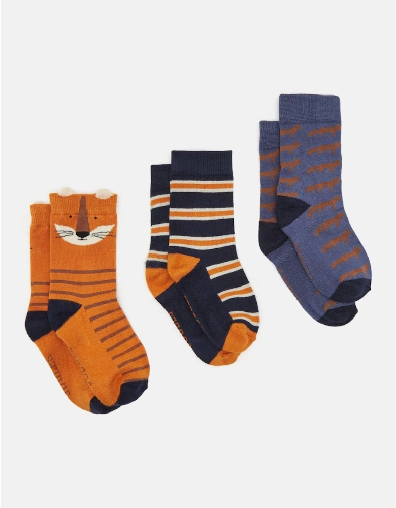 Boy's Eat Feet Socks Fox (3-pack)