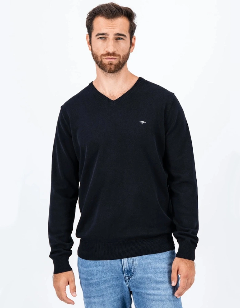 Fynch-Hatton Superfine V-Neck Black