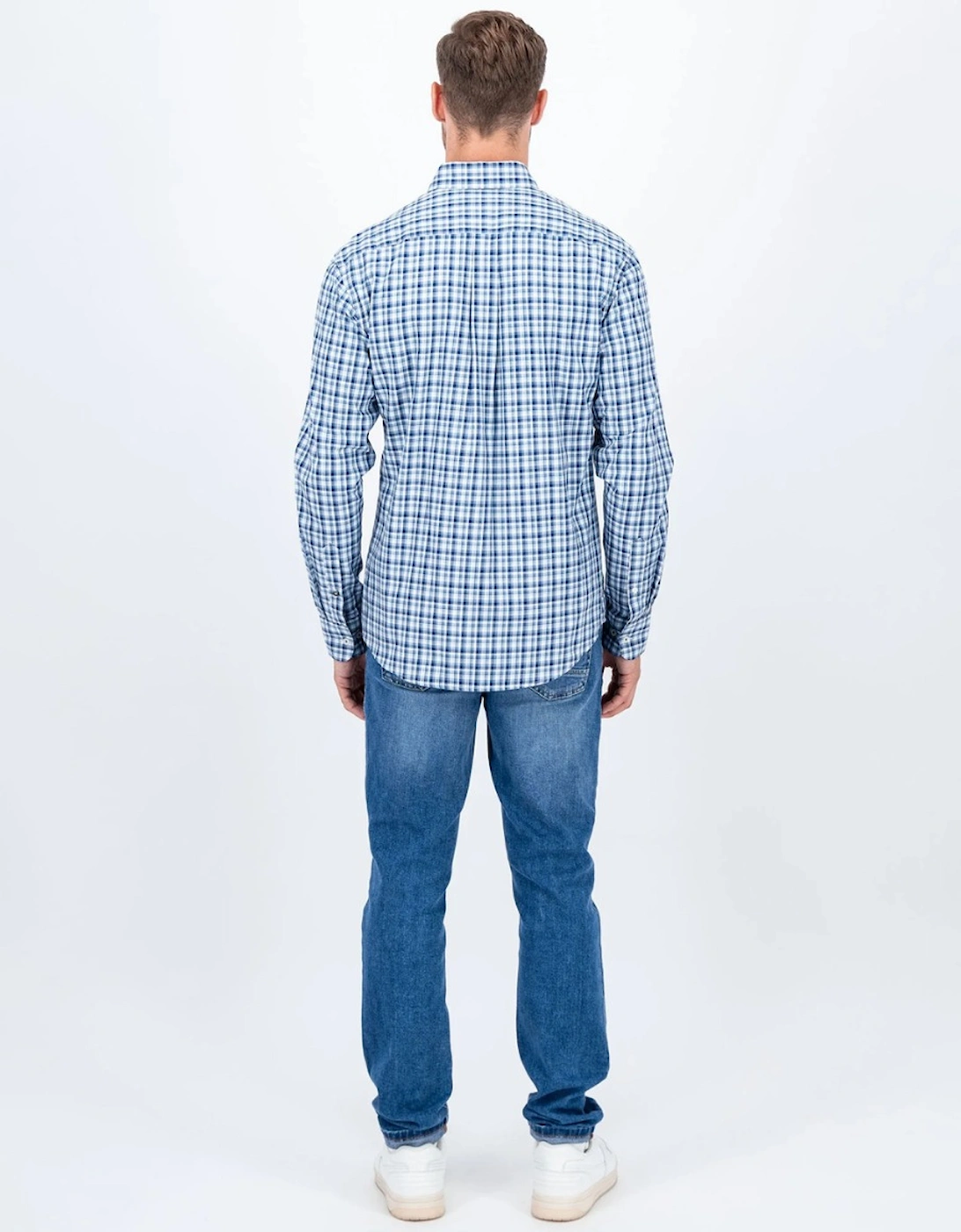 Fynch-Hatton Small Combi Check Shirt Midnight