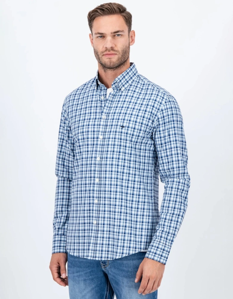 Fynch-Hatton Small Combi Check Shirt Midnight