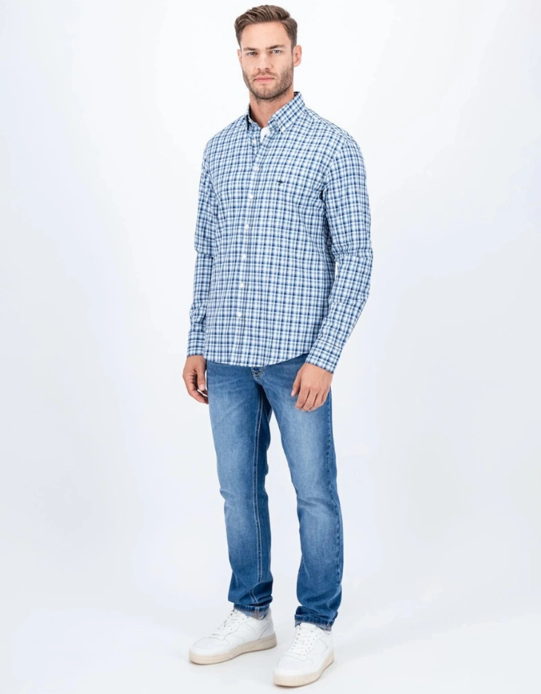 Fynch-Hatton Small Combi Check Shirt Midnight