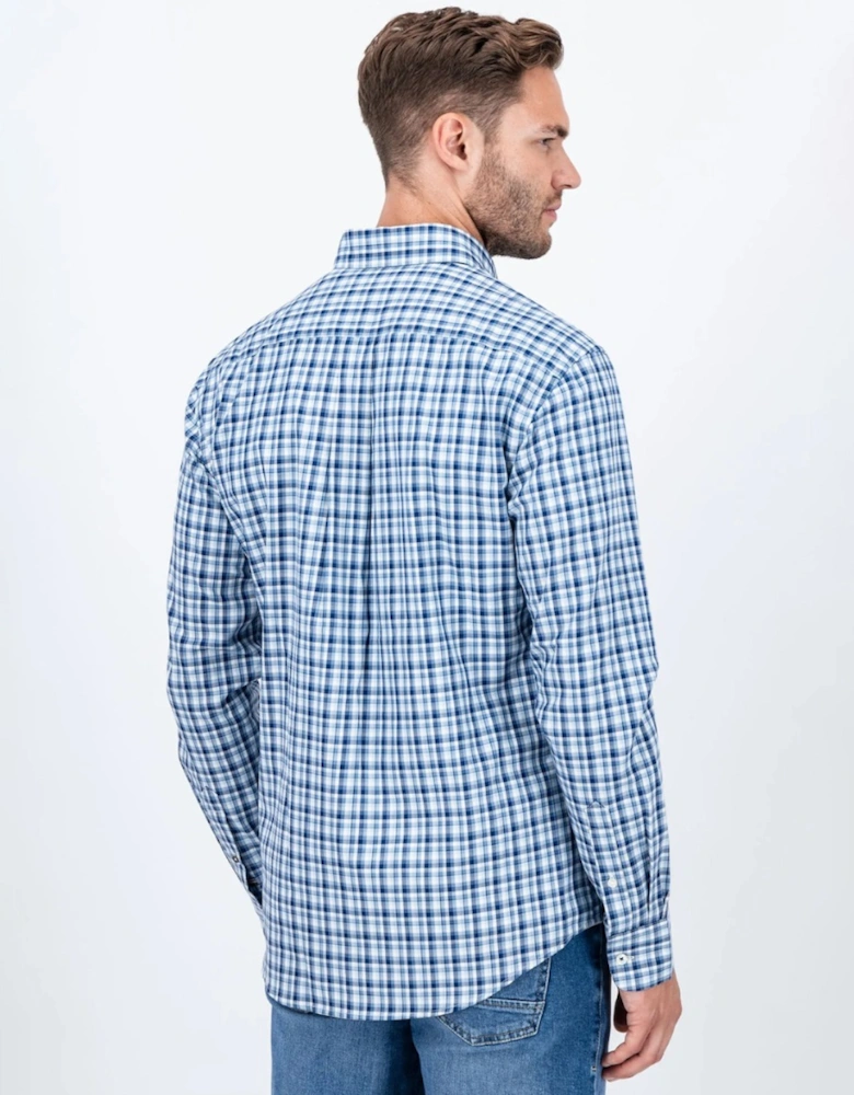 Fynch-Hatton Small Combi Check Shirt Midnight