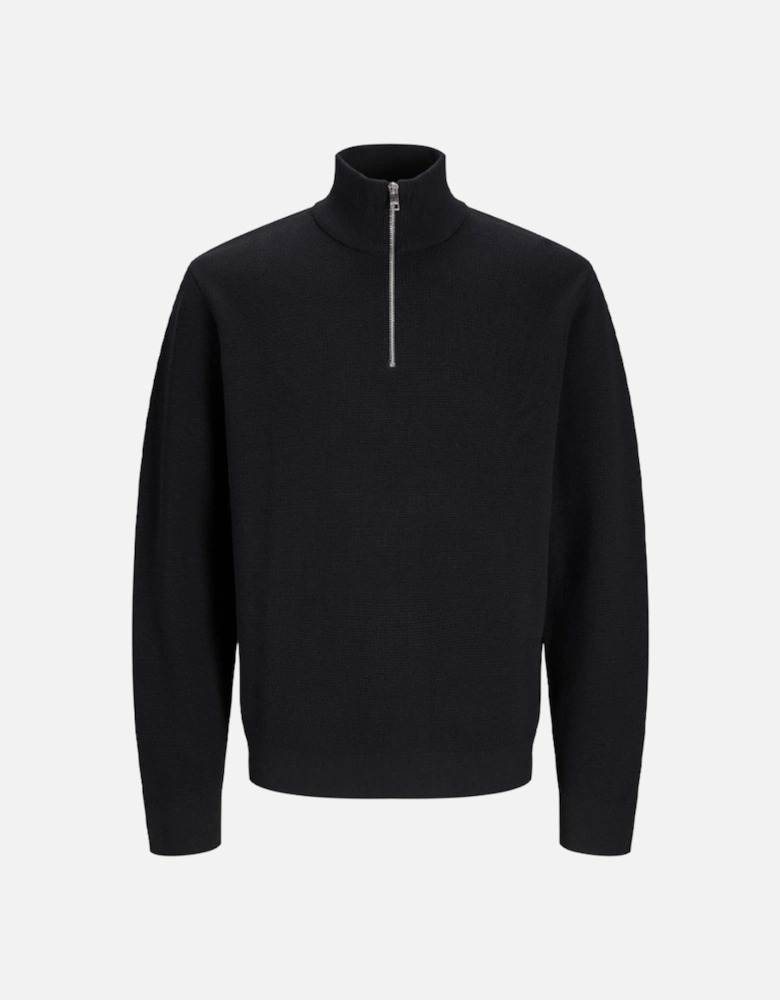 Premium Milano Stitch Half Zip Black Beauty