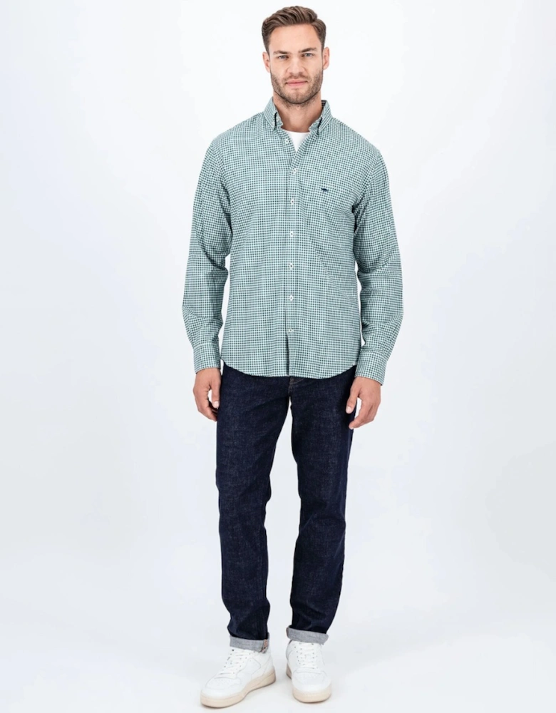 Fynch-Hatton Classic Vichy Shirt Dark Emerald