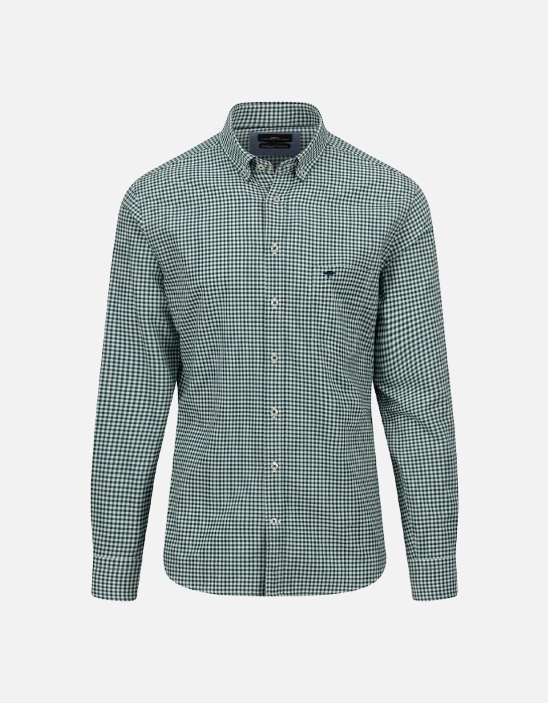 Fynch-Hatton Classic Vichy Shirt Dark Emerald