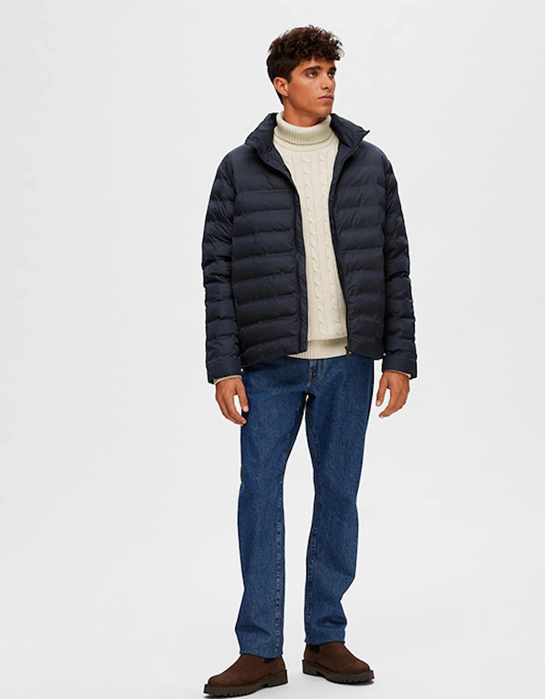 Homme Barry Quilted Jacket Sky Captain