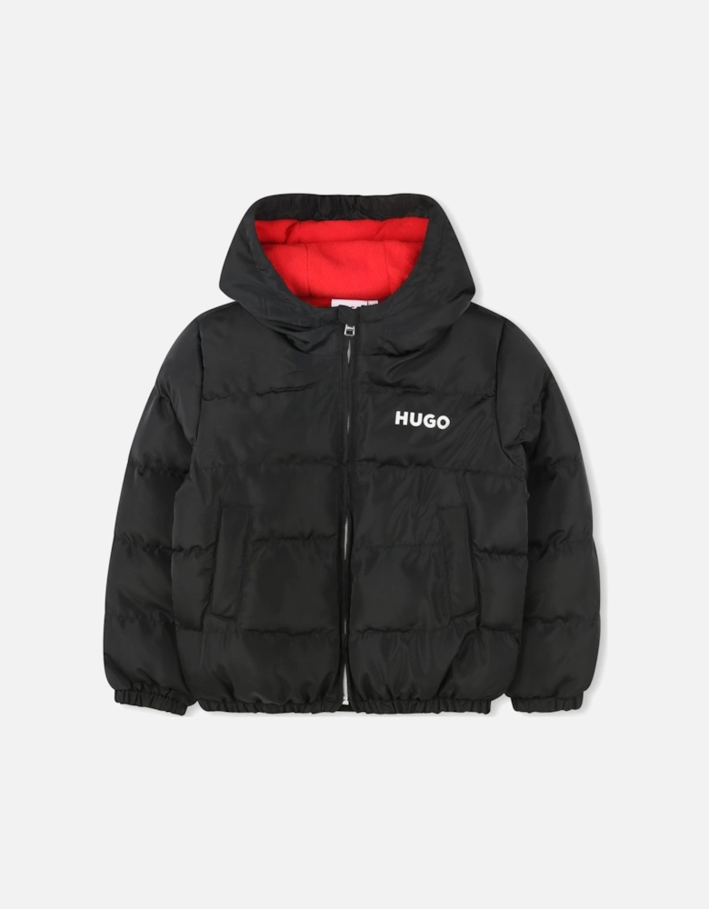 HUGO BLACK PUFFER JACKET G00238