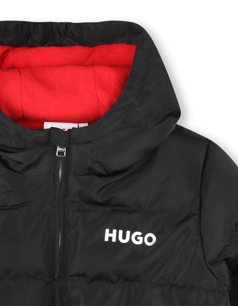 HUGO BLACK PUFFER JACKET G00238